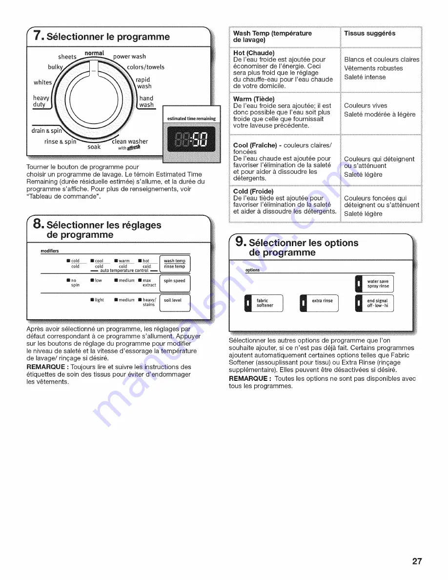 Maytag MVWB755YL0 Use And Care Manual Download Page 27