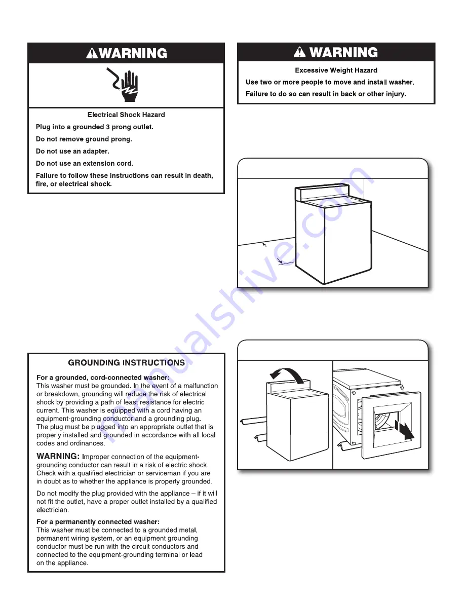 Maytag MVWB965HC Installation Instructions Manual Download Page 5