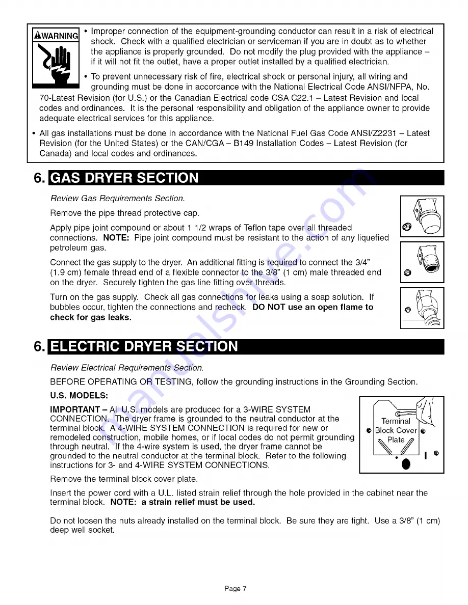 Maytag Neptune MDE5500AYQ Installation Instructions Manual Download Page 8