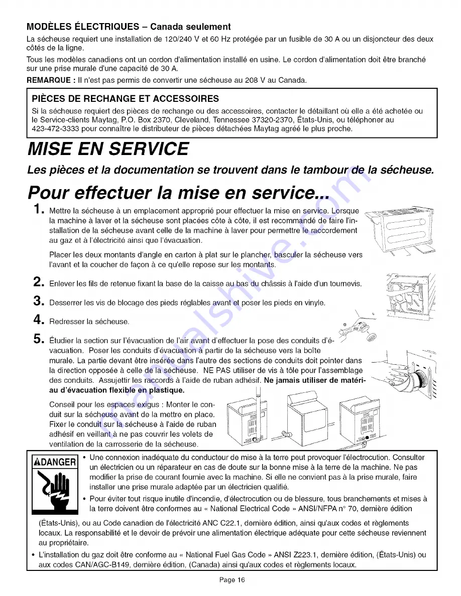 Maytag Neptune MDE5500AYQ Installation Instructions Manual Download Page 17