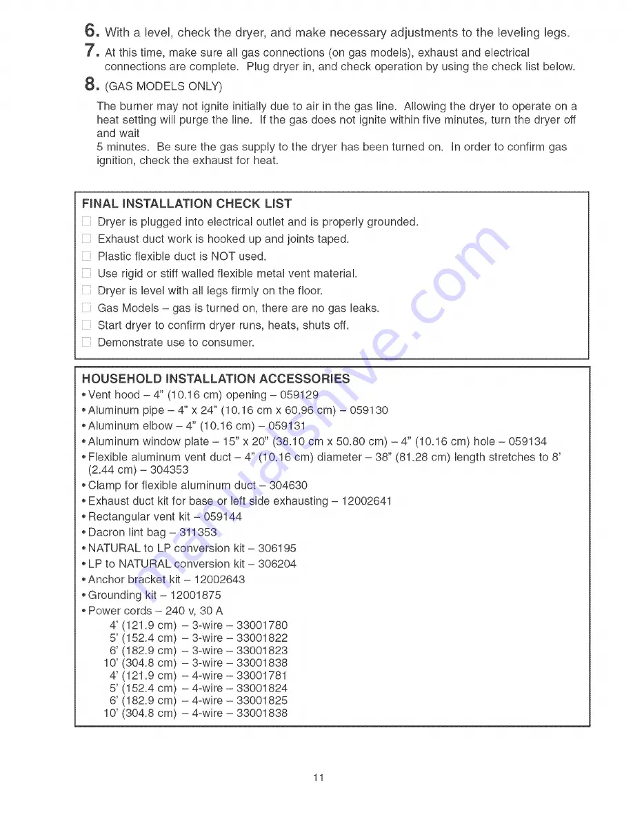 Maytag Neptune MDE9700AYM Installation Instructions Manual Download Page 11