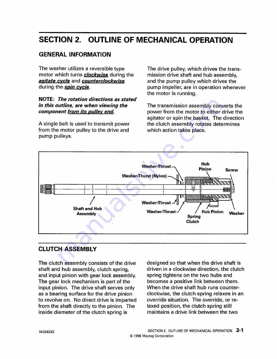 Maytag PAV1000AW Service Manual Download Page 19