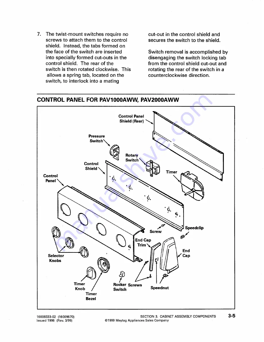 Maytag PAV1000AW Service Manual Download Page 25