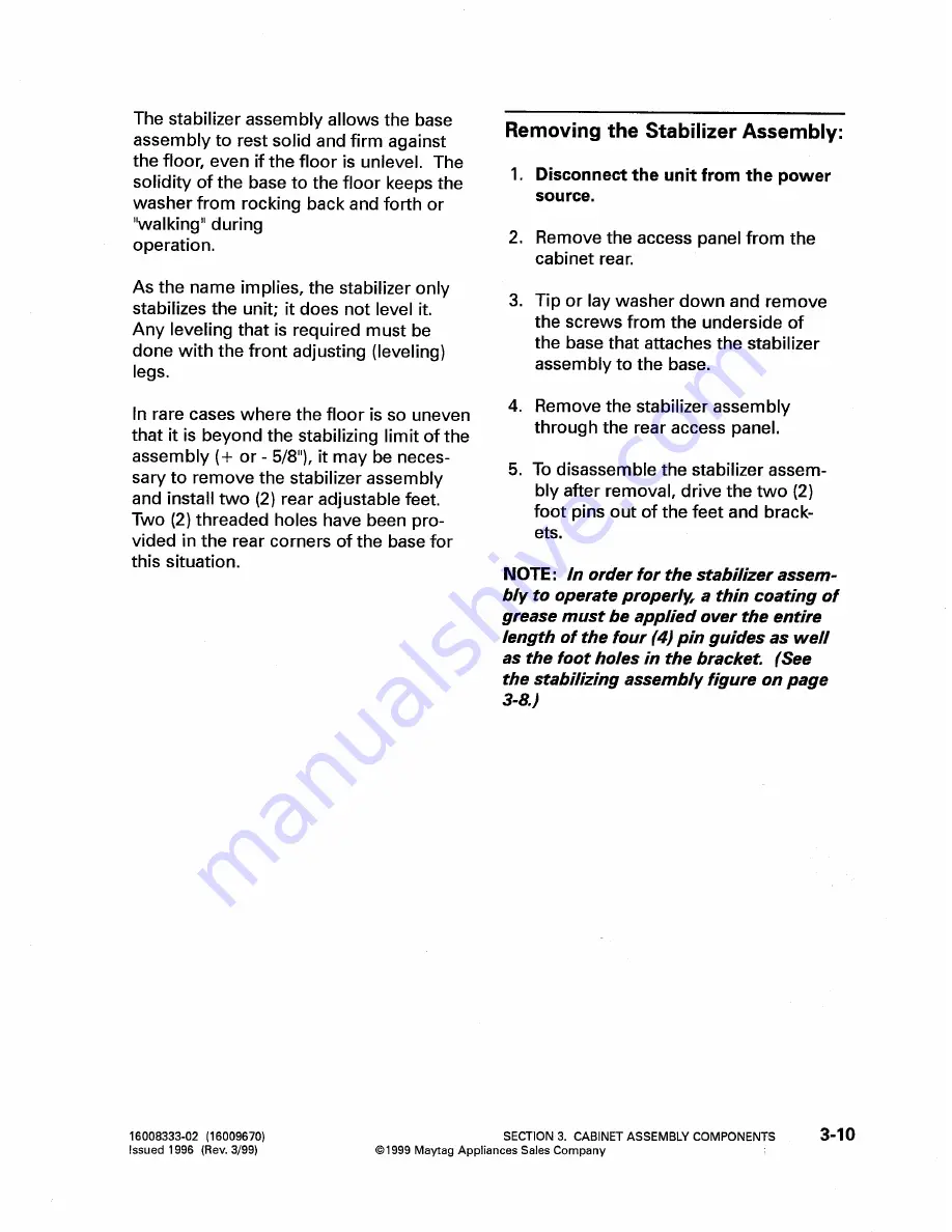 Maytag PAV1000AW Service Manual Download Page 30