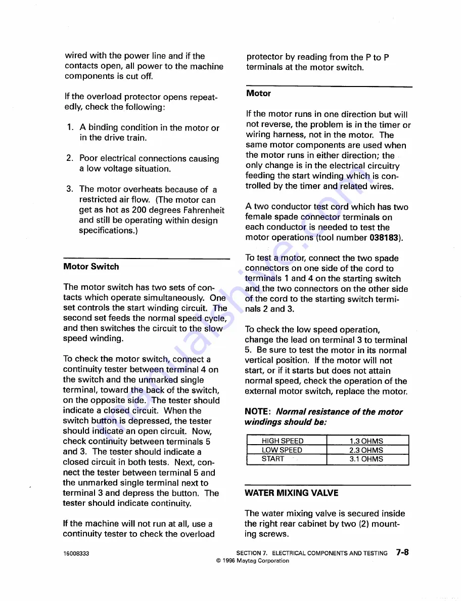 Maytag PAV1000AW Service Manual Download Page 66