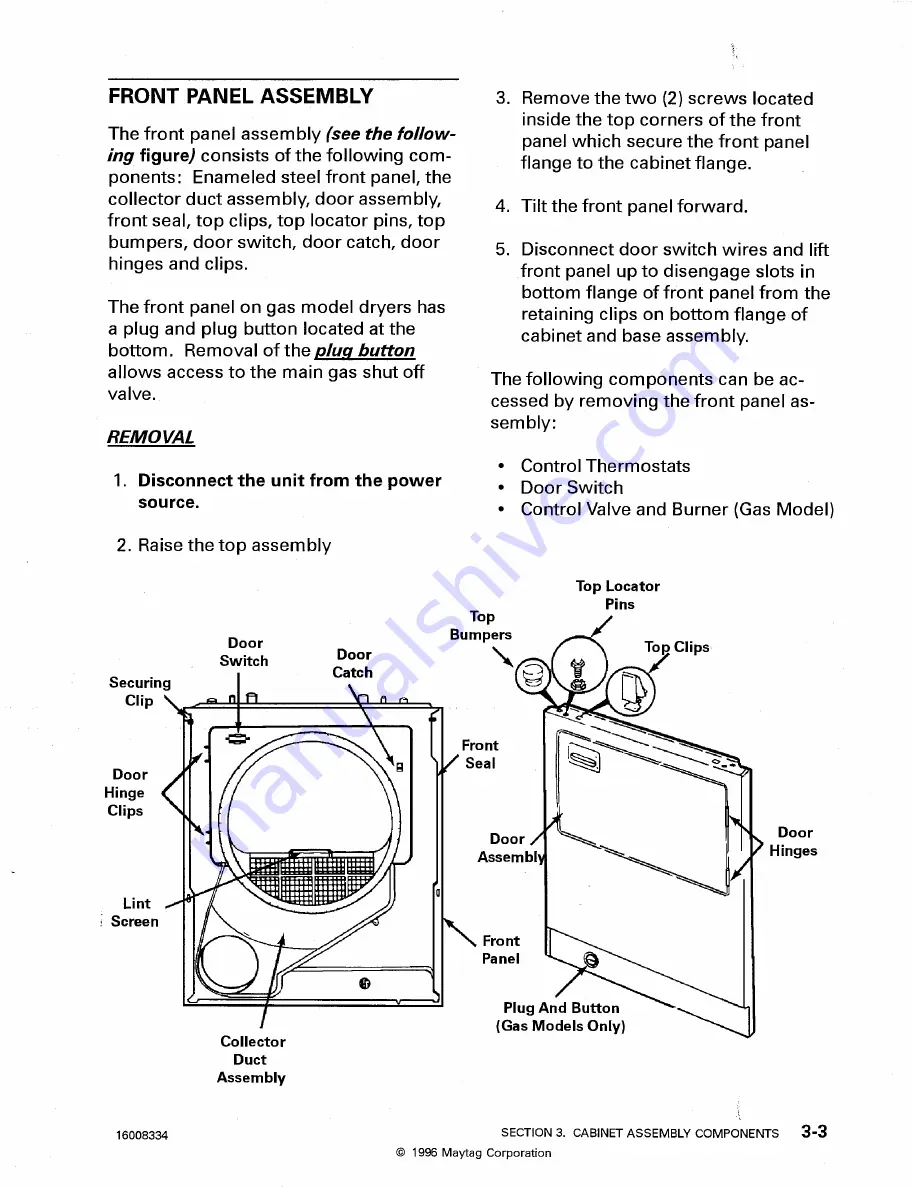 Maytag Performa DLE231 Service Manual Download Page 29