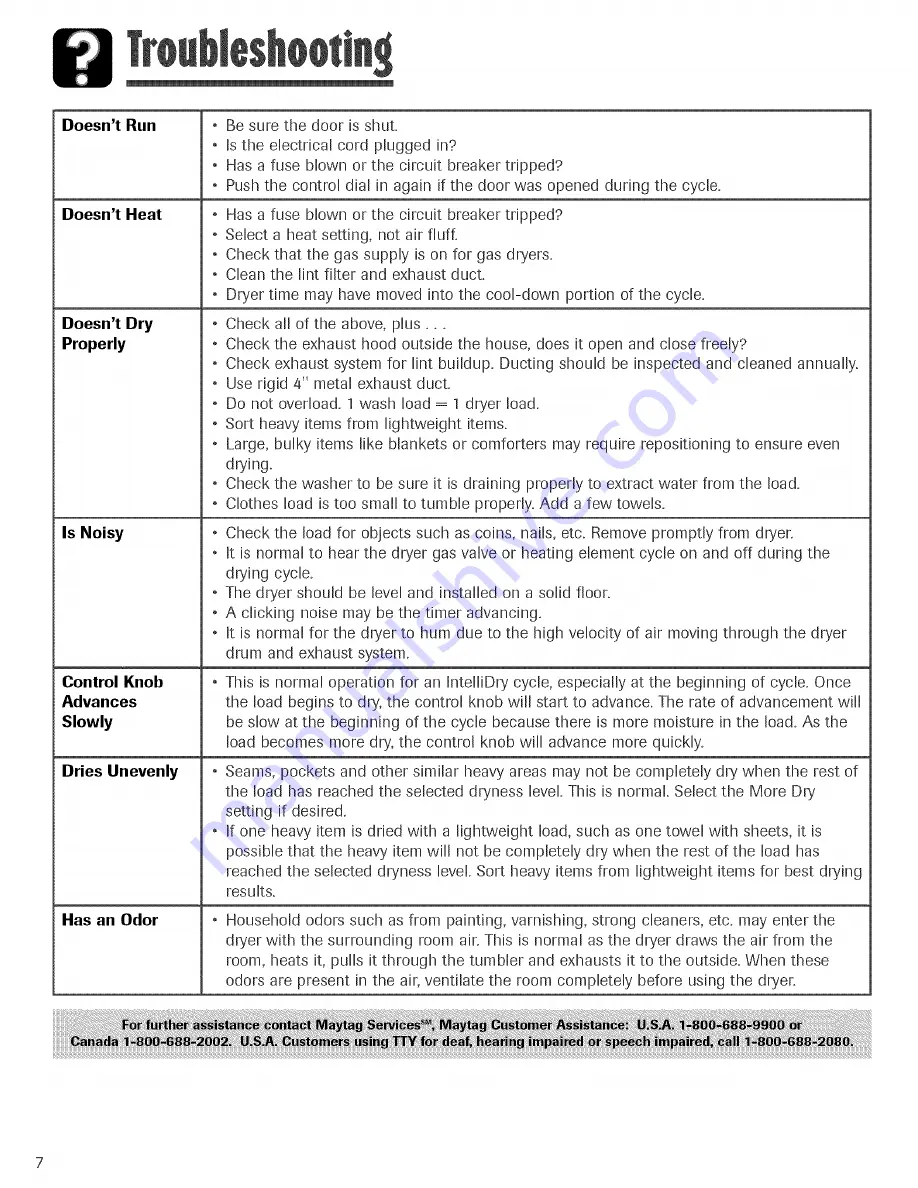 Maytag Performa PYET444AYW Use & Care Manual Download Page 8