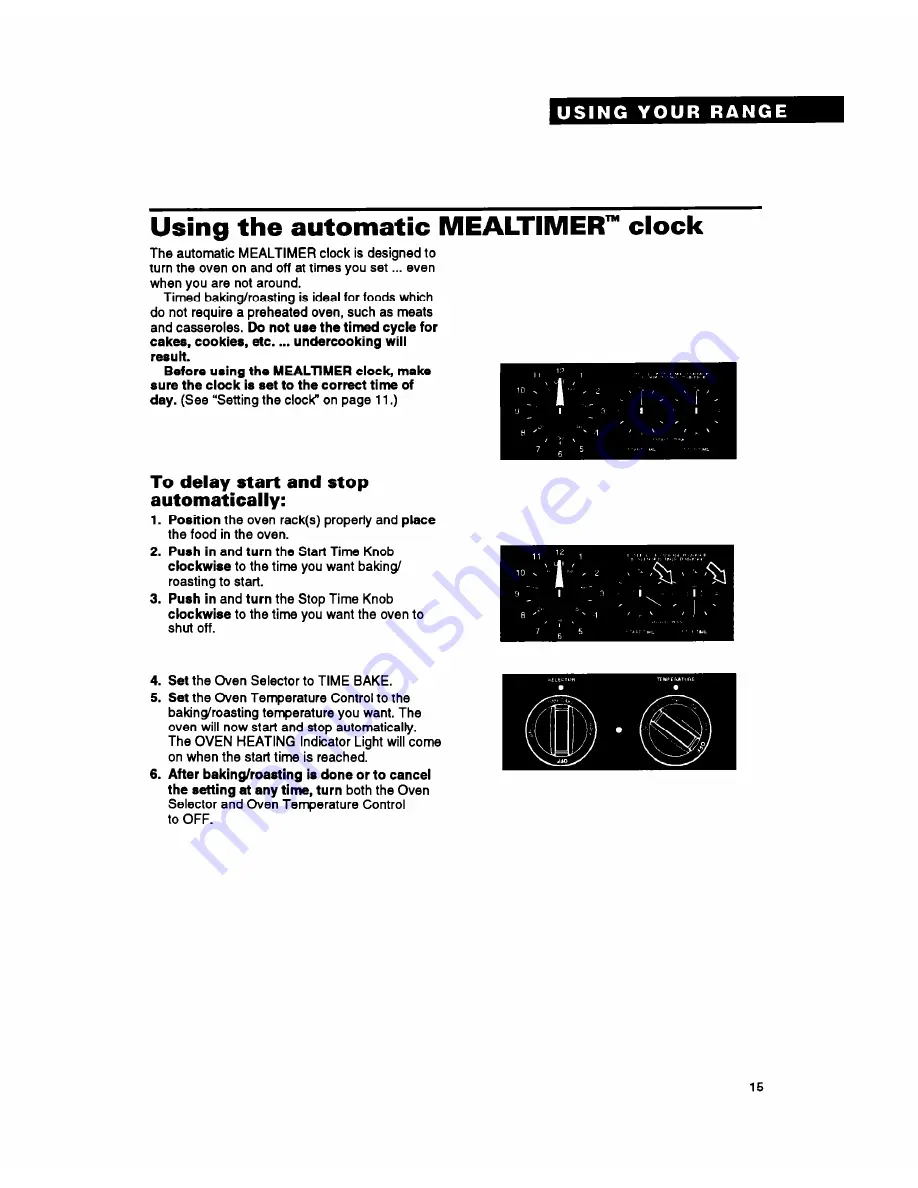 Maytag RS6105XY Use & Care Manual Download Page 15