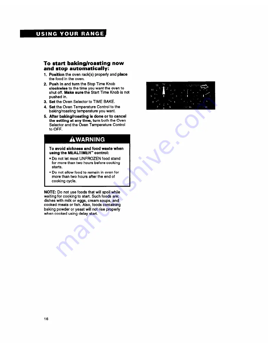 Maytag RS6105XY Use & Care Manual Download Page 16