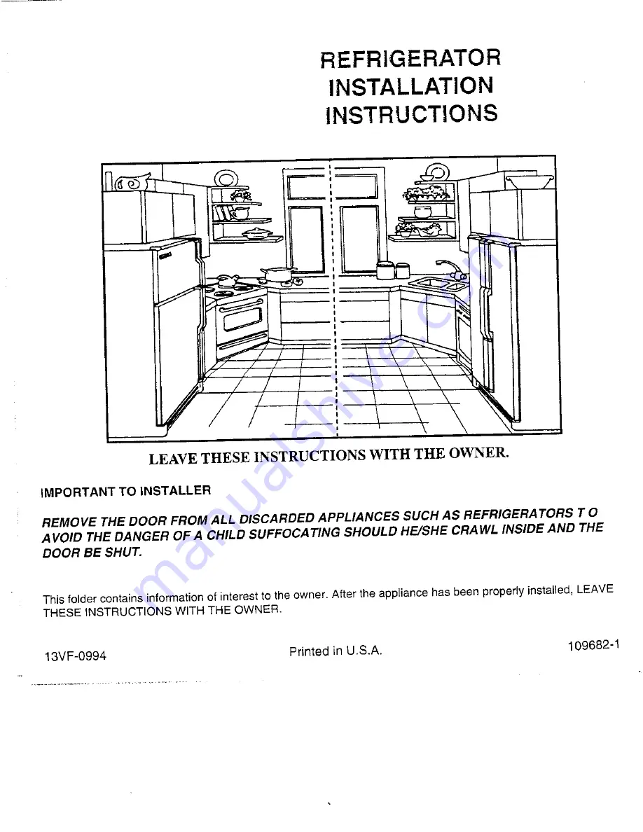 Maytag RTT1700EAM Installation Instructions Manual Download Page 1