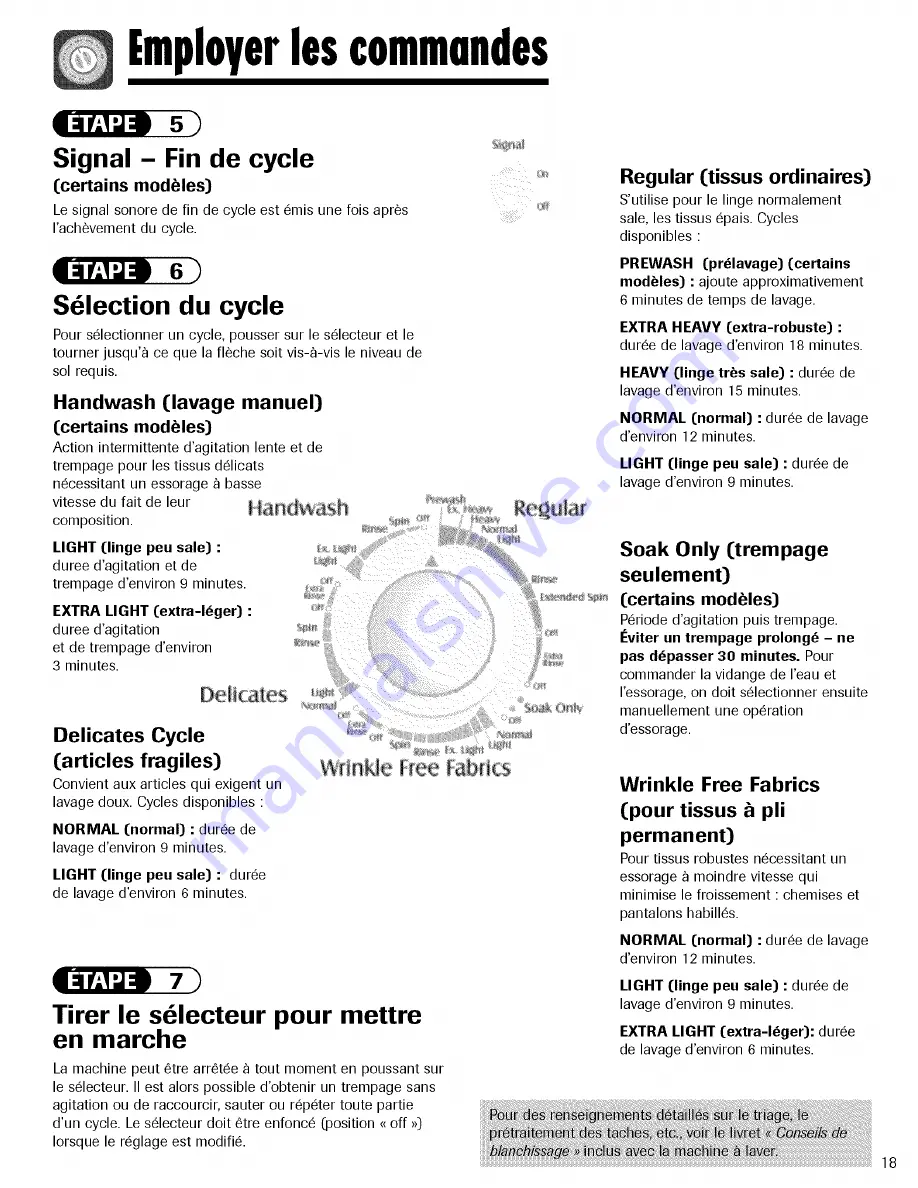 Maytag SAV4655EWQ Use & Care Manual Download Page 19