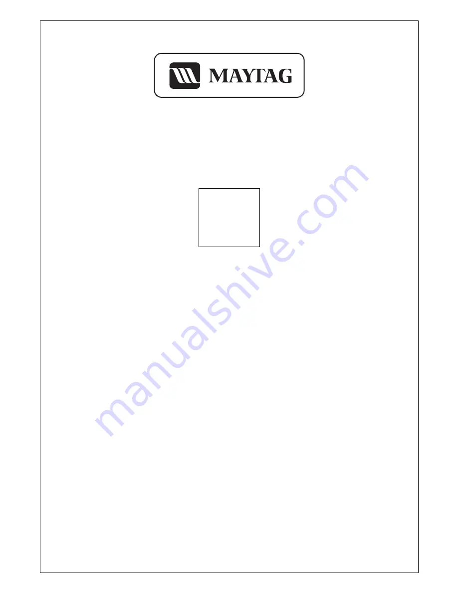 Maytag SOV110RC User'S Manual & Installation Instructions Download Page 1