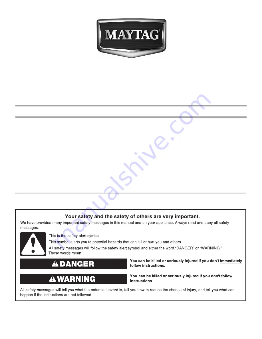 Maytag W10240519A User Instructions Download Page 1