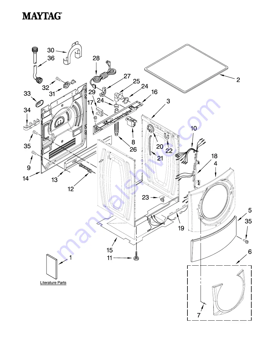 Maytag W10270384 Parts List Download Page 1