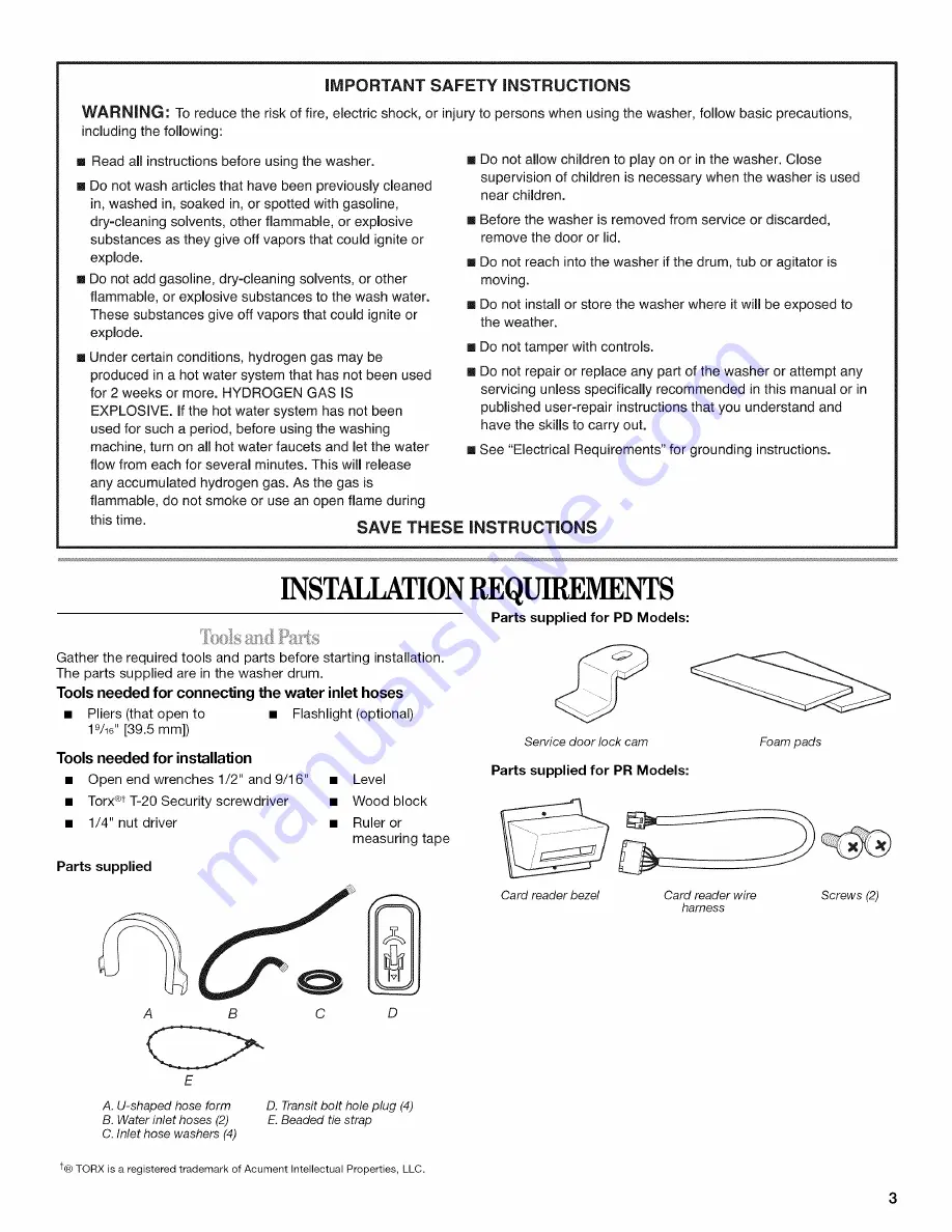 Maytag W10277179A Installation Instructions Manual Download Page 3