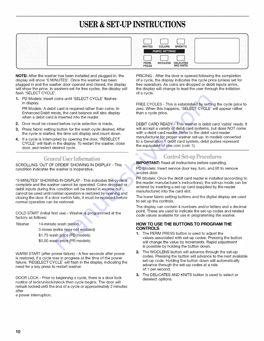 Maytag W10277179A Скачать руководство пользователя страница 10