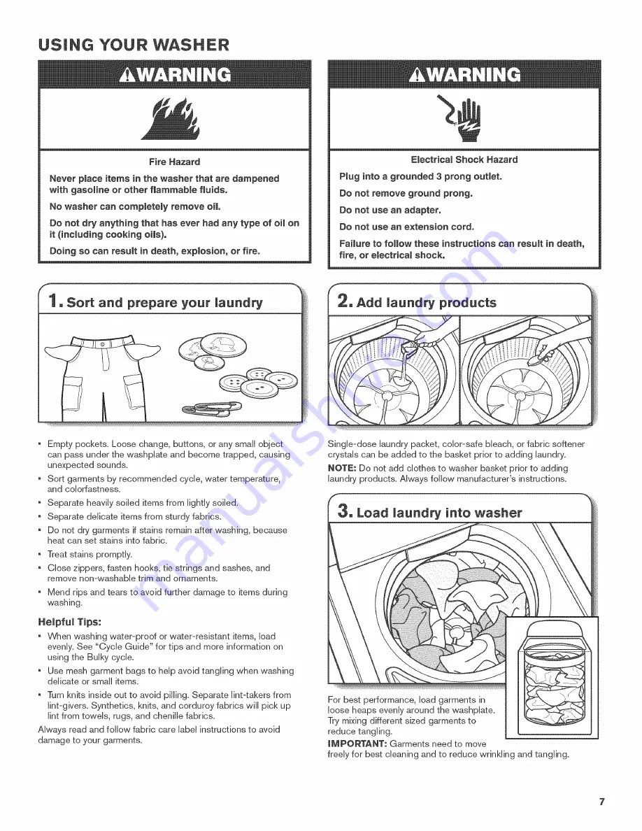 Maytag W10560157C Use And Care Manual Download Page 7