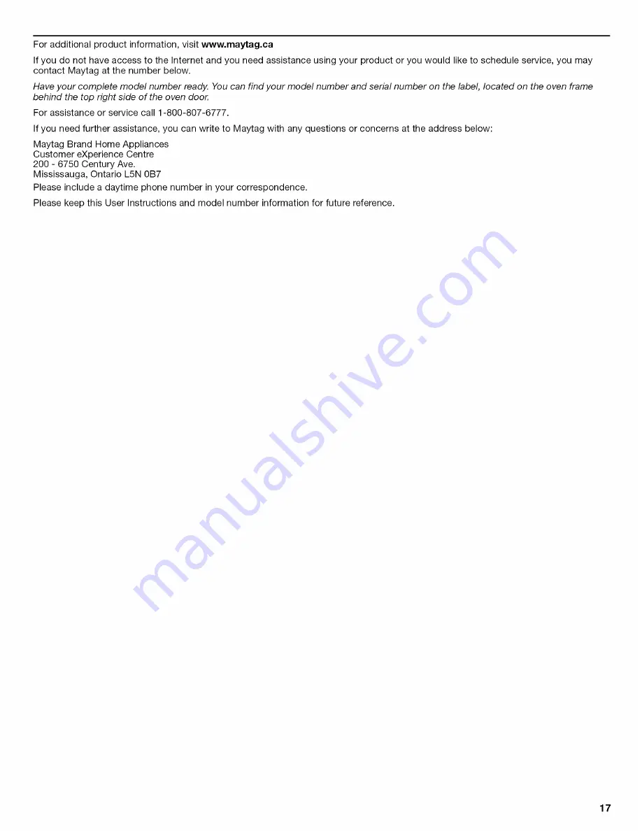 Maytag YMER8700DB0 User Instructions Download Page 17