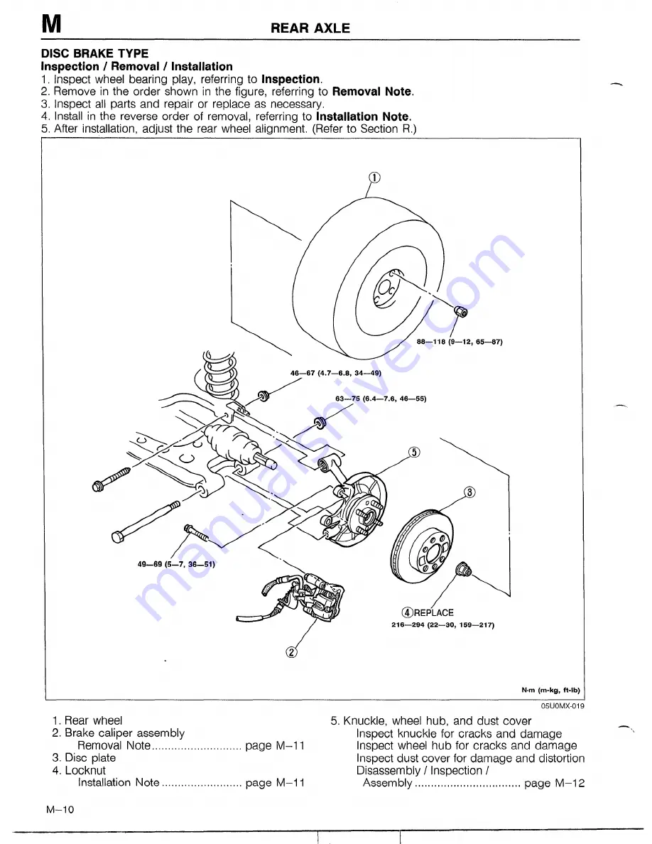 Mazda 1990 MX-5 Скачать руководство пользователя страница 393