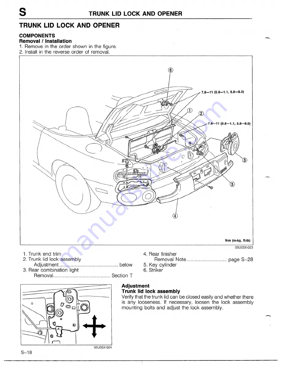 Mazda 1990 MX-5 Скачать руководство пользователя страница 525