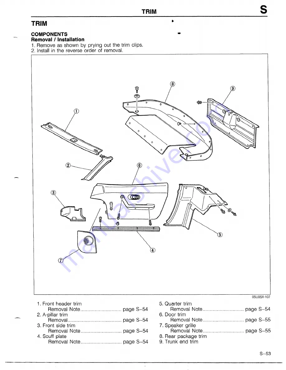 Mazda 1990 MX-5 Скачать руководство пользователя страница 560