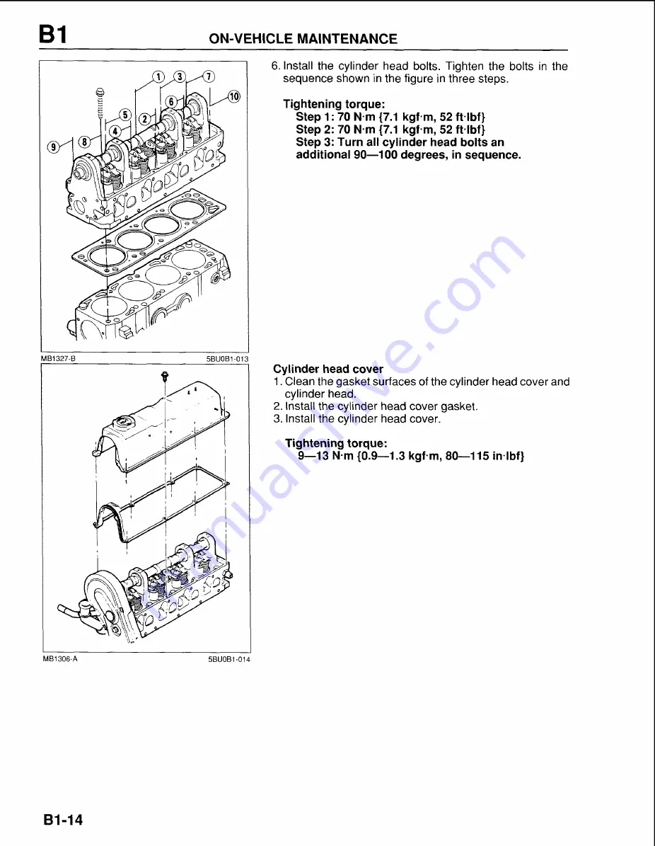 Mazda B-Series 1997 Workshop Manual Download Page 73