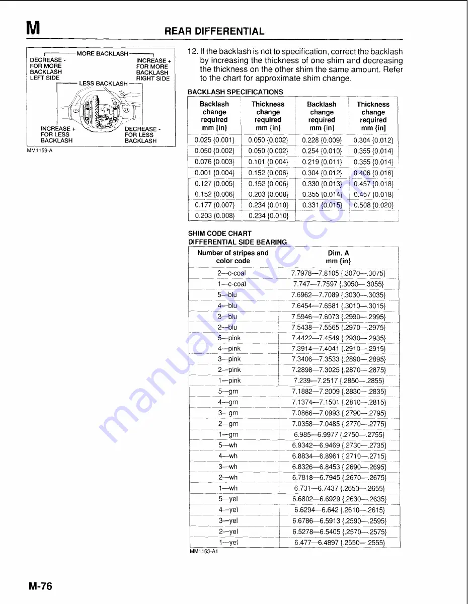 Mazda B-Series 1997 Workshop Manual Download Page 1049