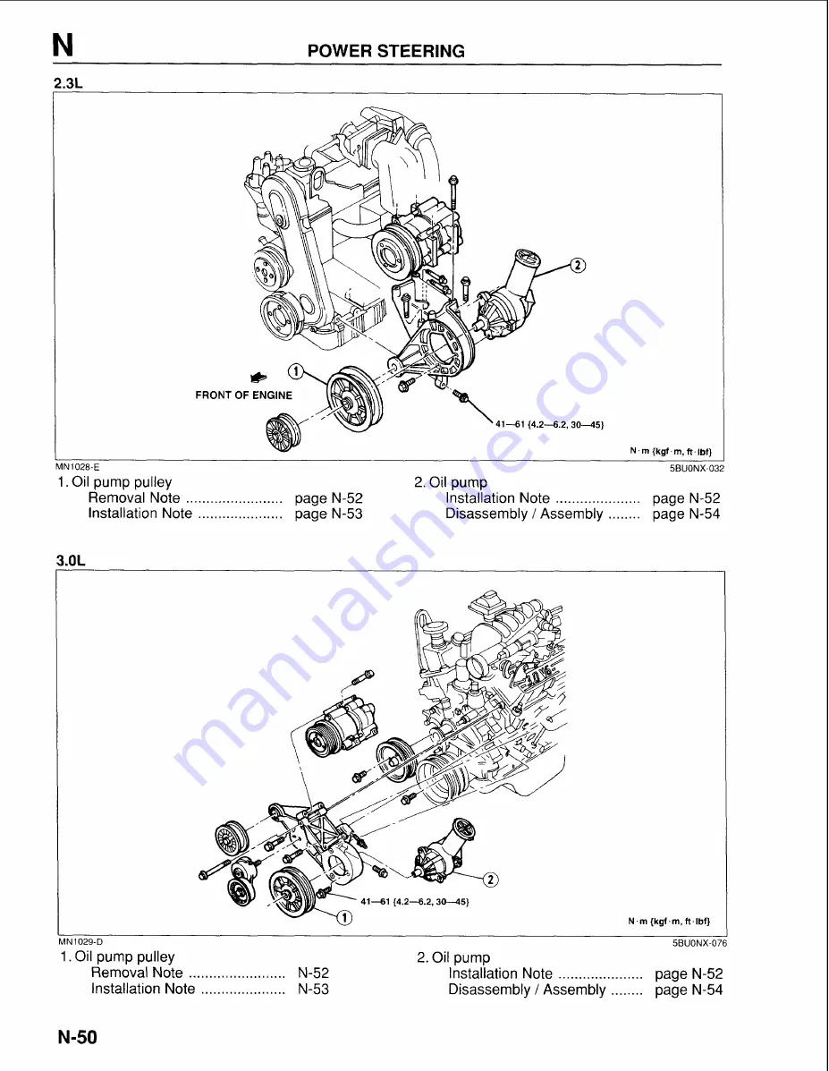 Mazda B-Series 1997 Workshop Manual Download Page 1114