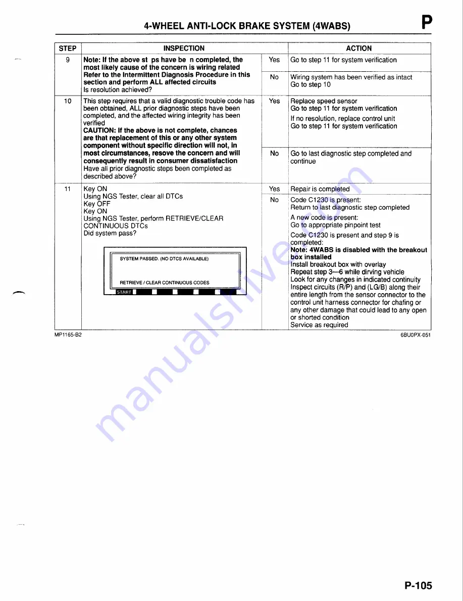 Mazda B-Series 1997 Workshop Manual Download Page 1231