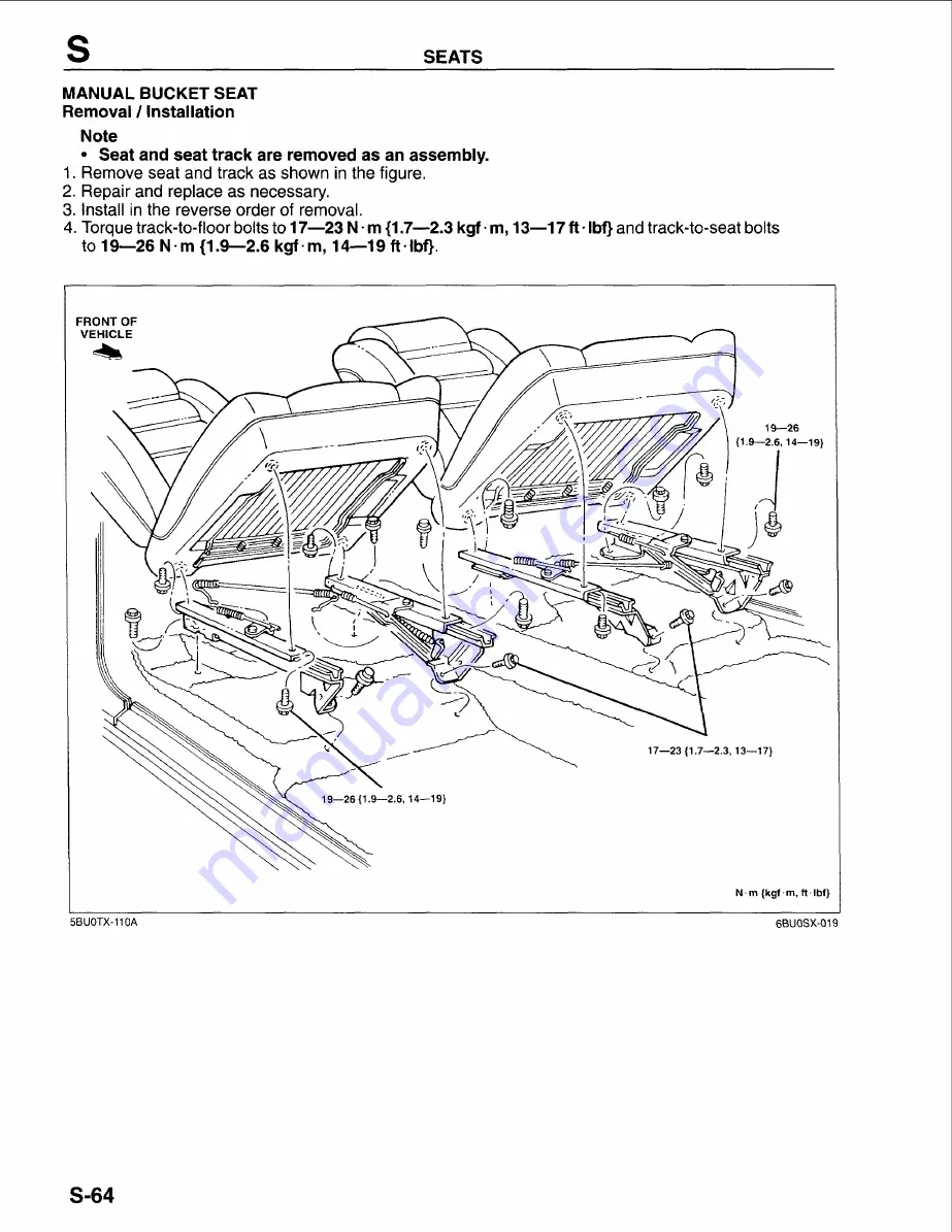 Mazda B-Series 1997 Workshop Manual Download Page 1358