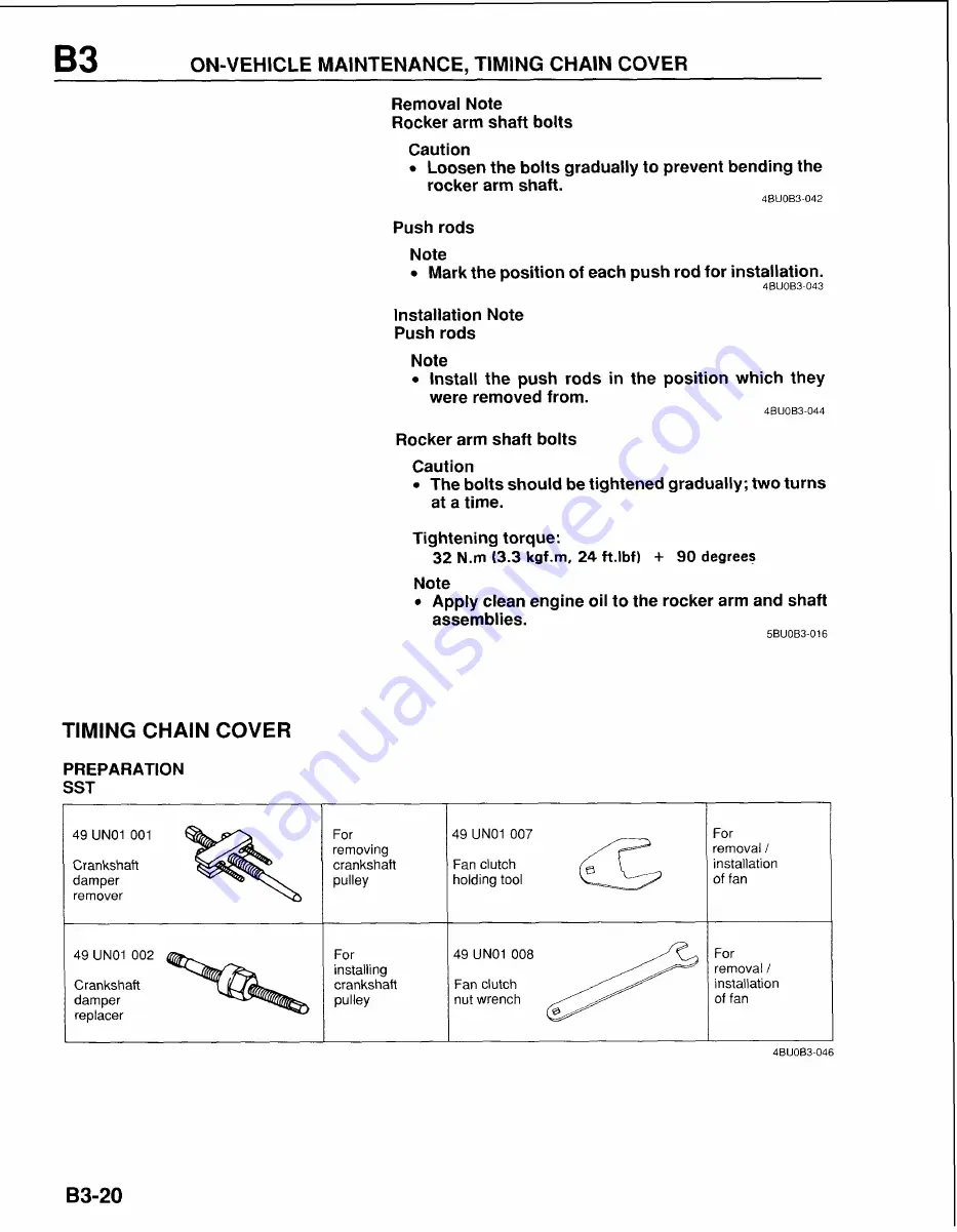 Mazda B-Series 1997 Workshop Manual Download Page 218