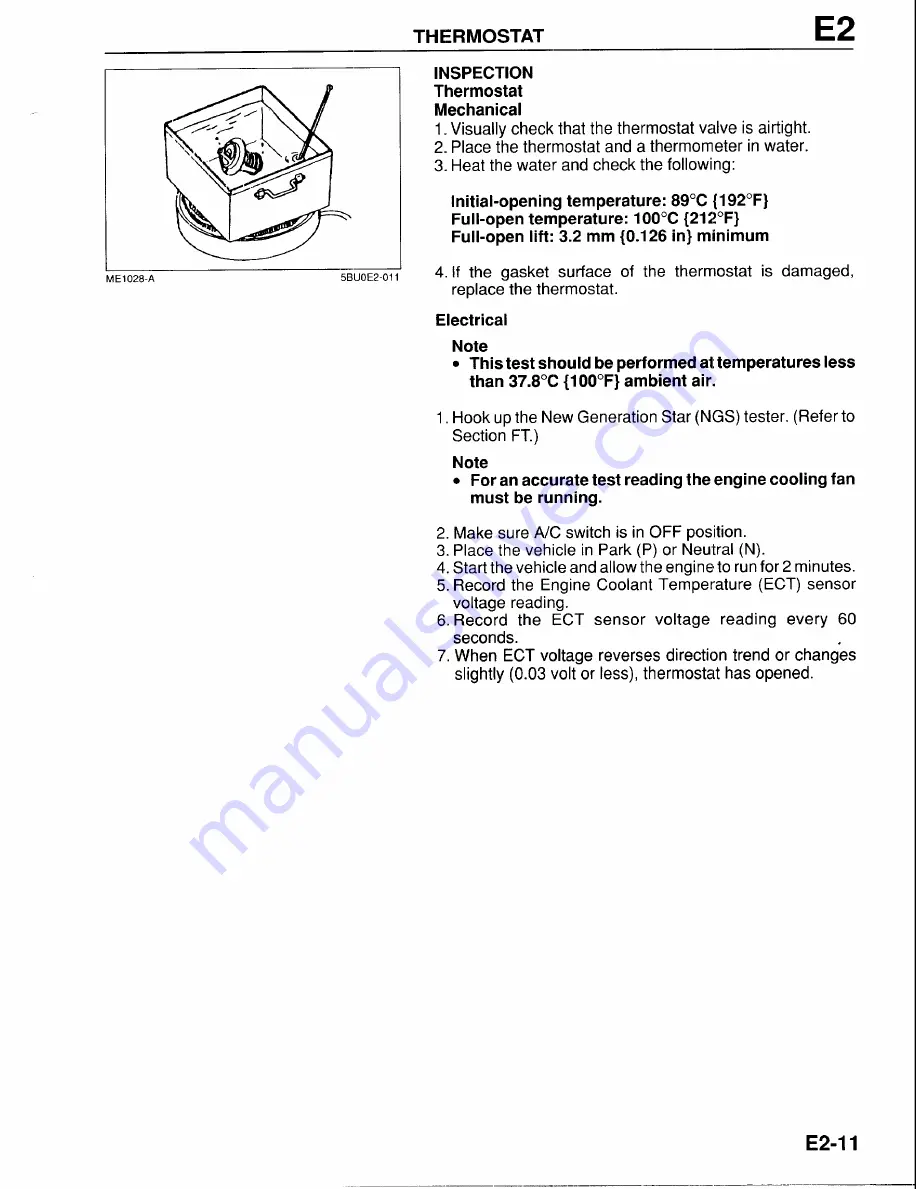 Mazda B-Series 1997 Workshop Manual Download Page 321