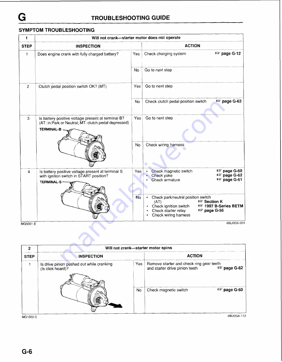 Mazda B-Series 1997 Workshop Manual Download Page 584