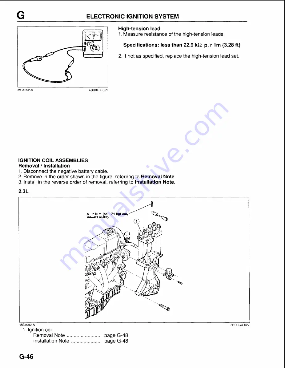 Mazda B-Series 1997 Workshop Manual Download Page 624