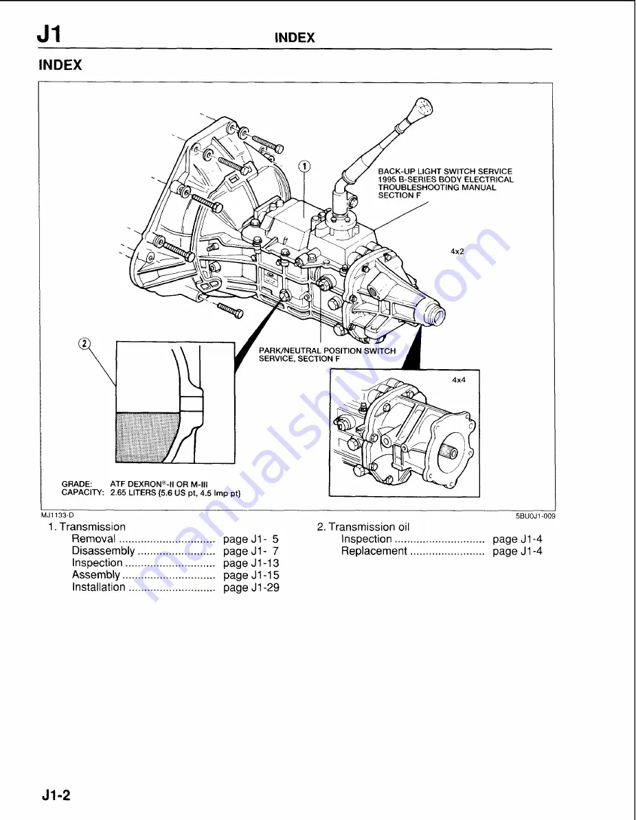 Mazda B-Series 1997 Скачать руководство пользователя страница 659