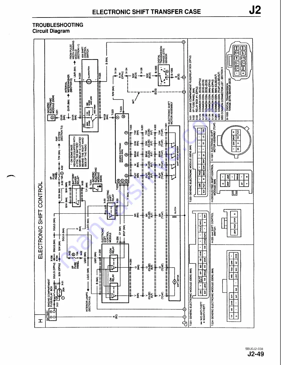 Mazda B-Series 1997 Workshop Manual Download Page 727