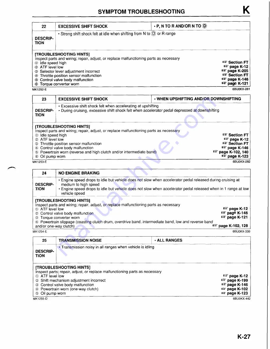 Mazda B-Series 1997 Workshop Manual Download Page 772