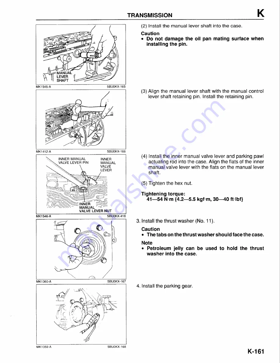 Mazda B-Series 1997 Workshop Manual Download Page 906