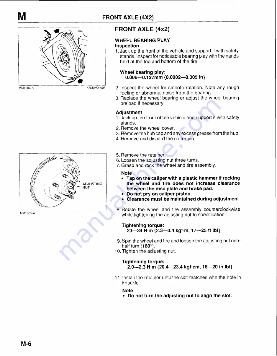 Mazda B-Series 1997 Workshop Manual Download Page 979