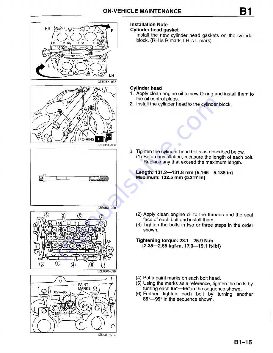 Mazda Millenia 1996 Workshop Manual Download Page 44