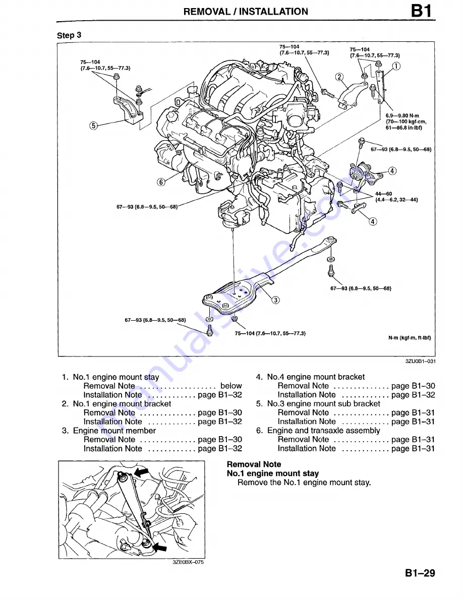 Mazda Millenia 1996 Workshop Manual Download Page 58