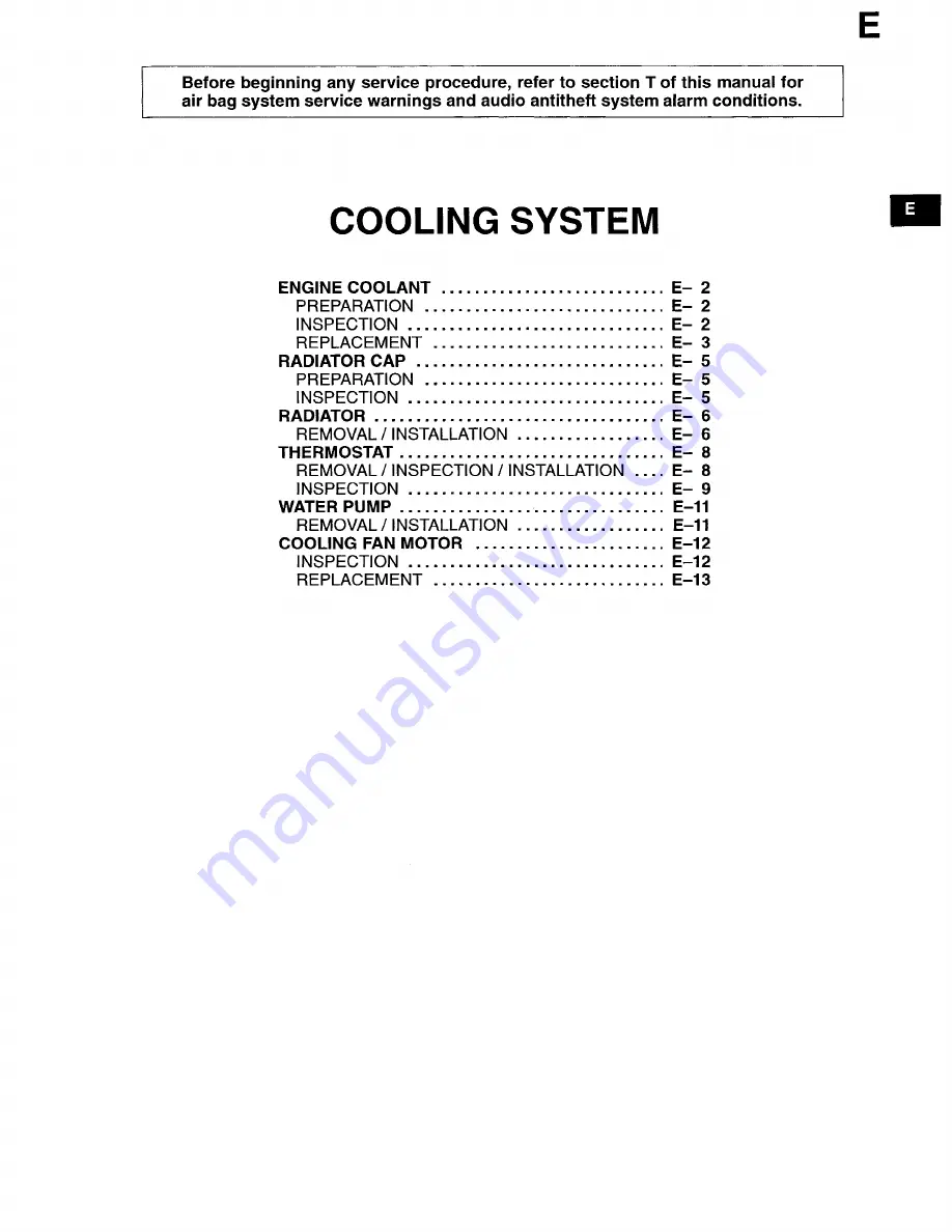 Mazda Millenia 1996 Workshop Manual Download Page 104