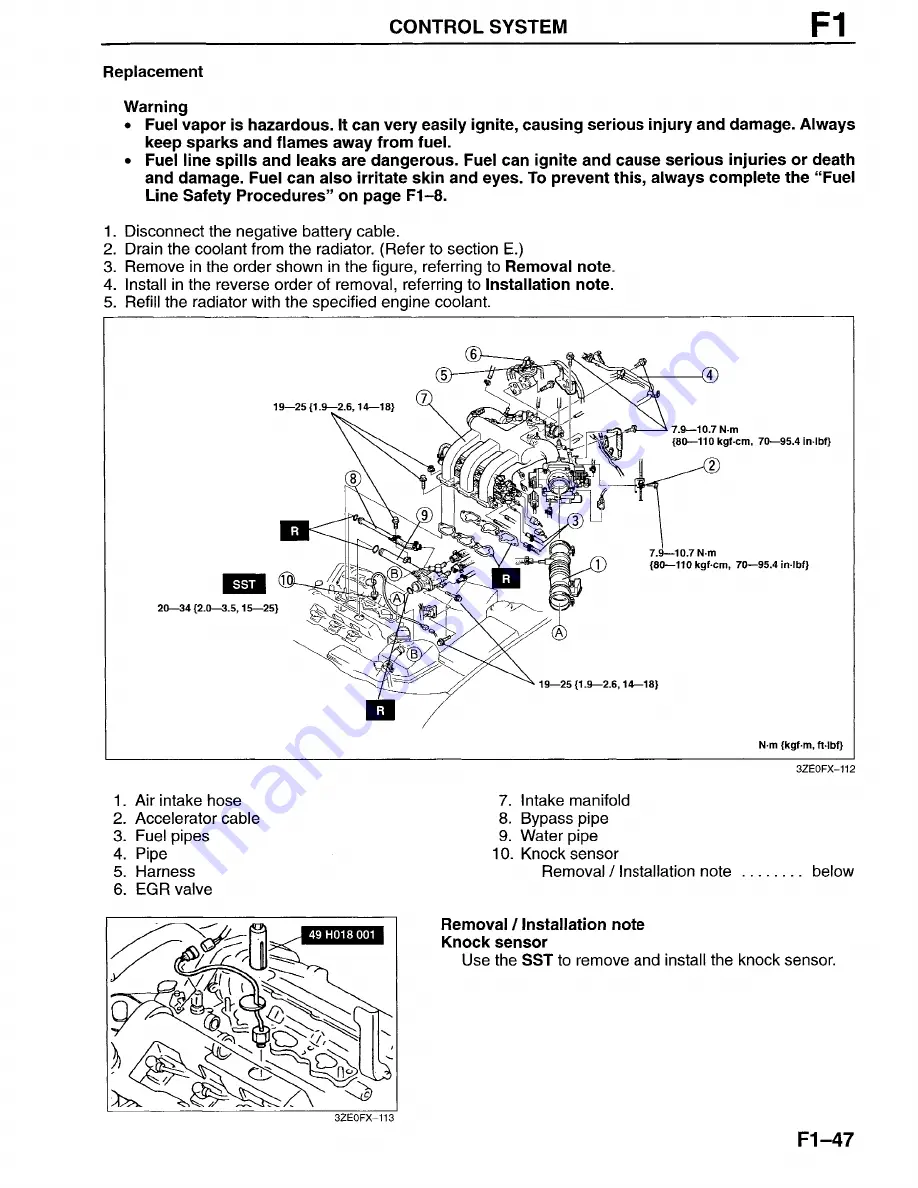 Mazda Millenia 1996 Workshop Manual Download Page 164