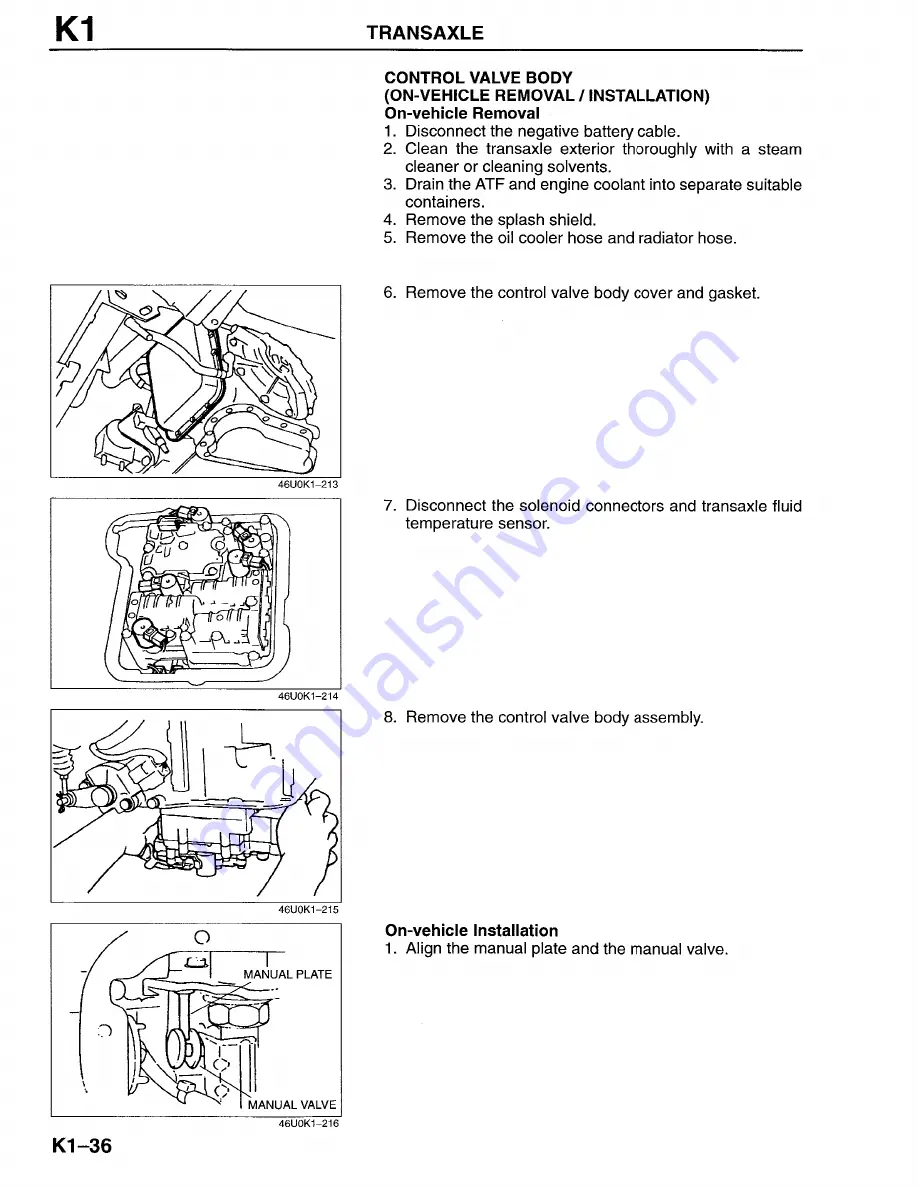 Mazda Millenia 1996 Workshop Manual Download Page 545