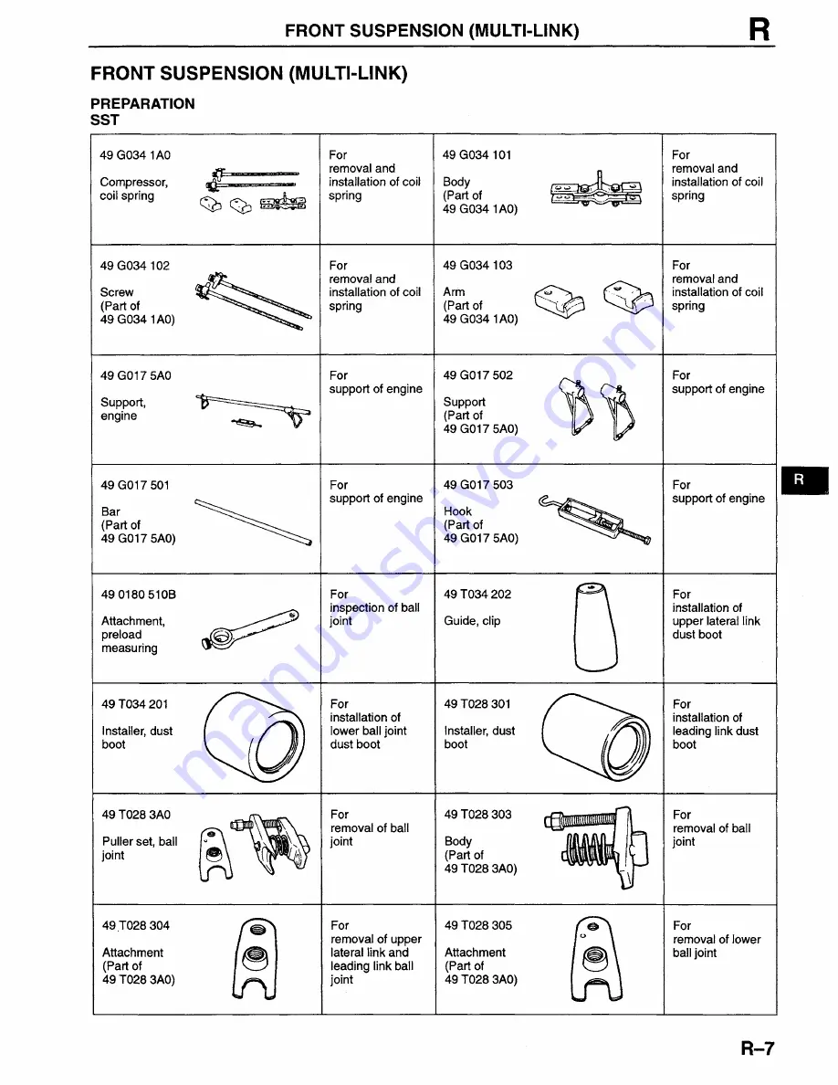 Mazda Millenia 1996 Workshop Manual Download Page 861