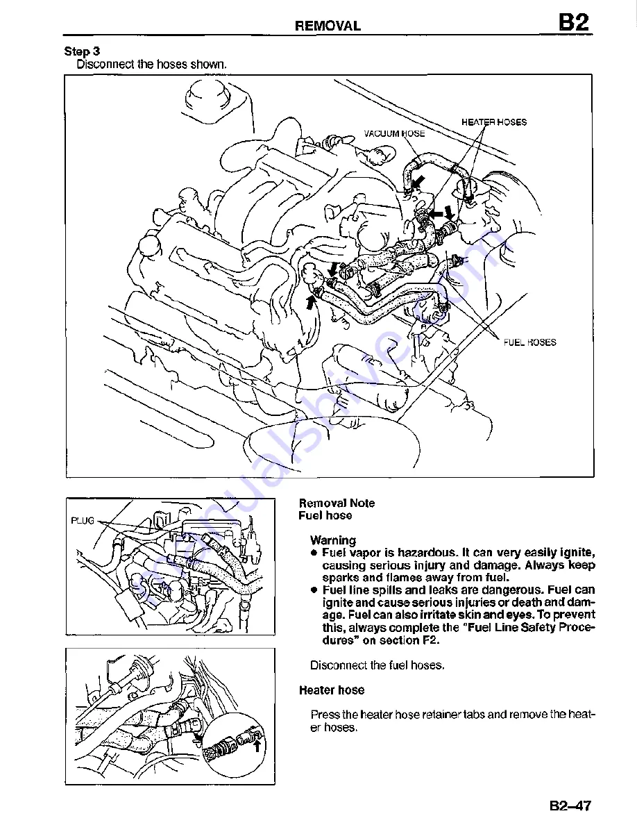 Mazda MX-3 1995 Workshop Manual Download Page 58