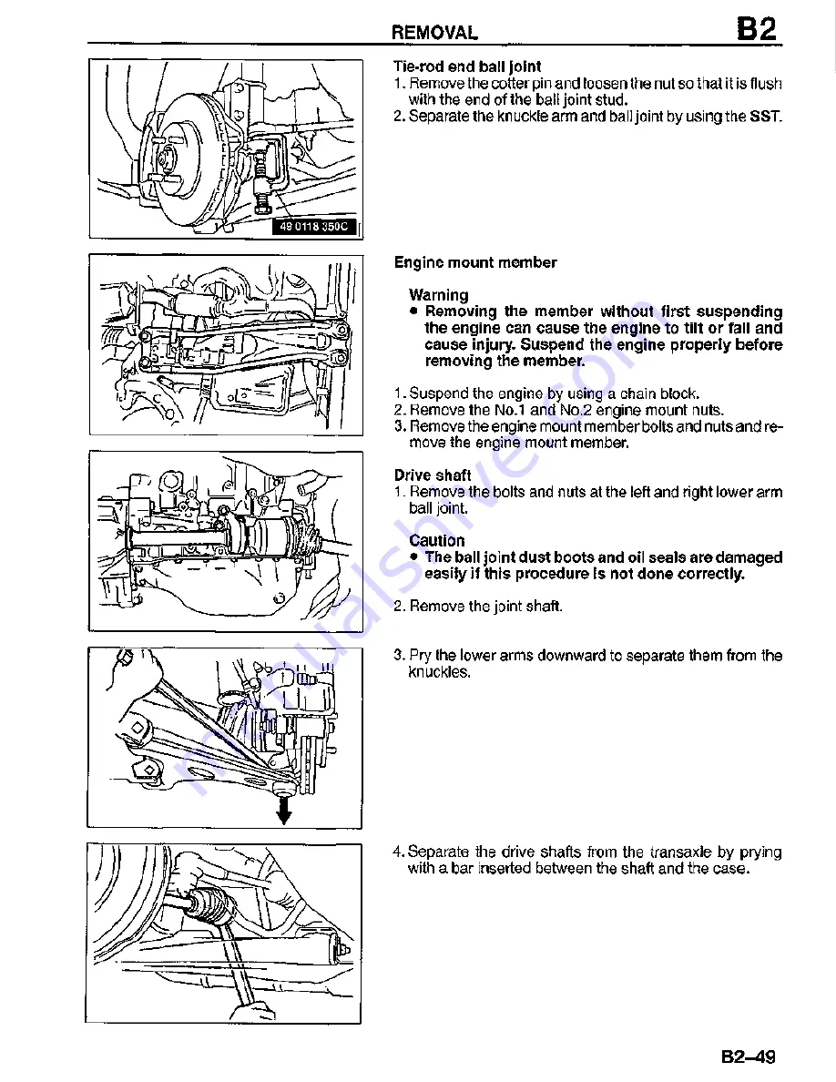 Mazda MX-3 1995 Скачать руководство пользователя страница 60