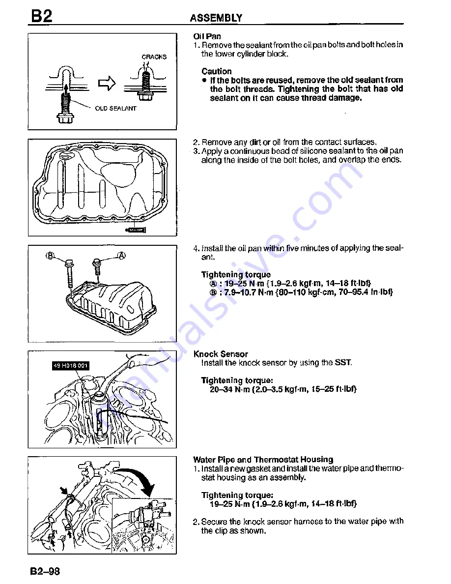 Mazda MX-3 1995 Workshop Manual Download Page 109