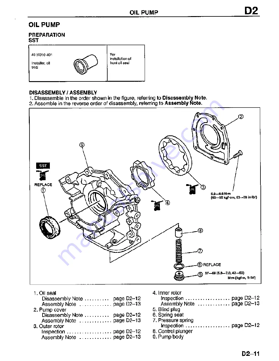 Mazda MX-3 1995 Workshop Manual Download Page 152