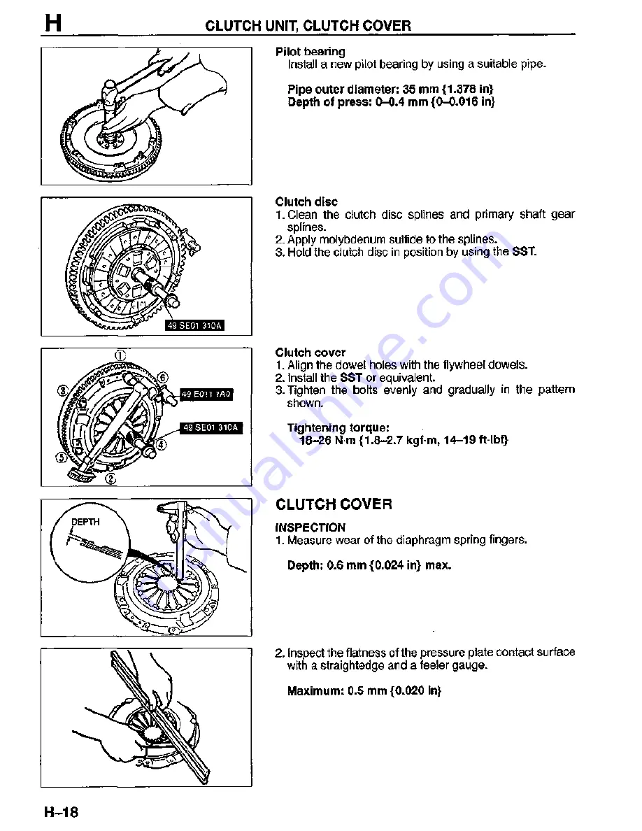 Mazda MX-3 1995 Workshop Manual Download Page 407